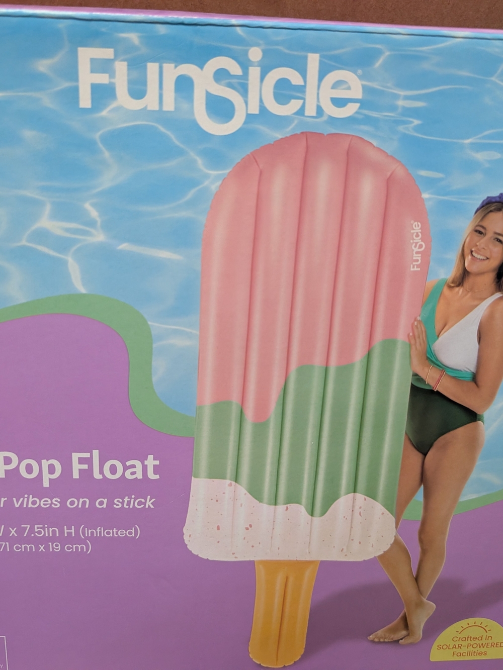 Funsicle Popsicle Pool Float - Pink, Green, White